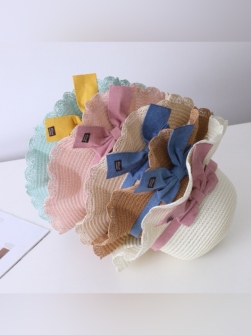 Straw Sun Hat & Crossbody Bag Set with Yellow Bow - Picture 7 of 7